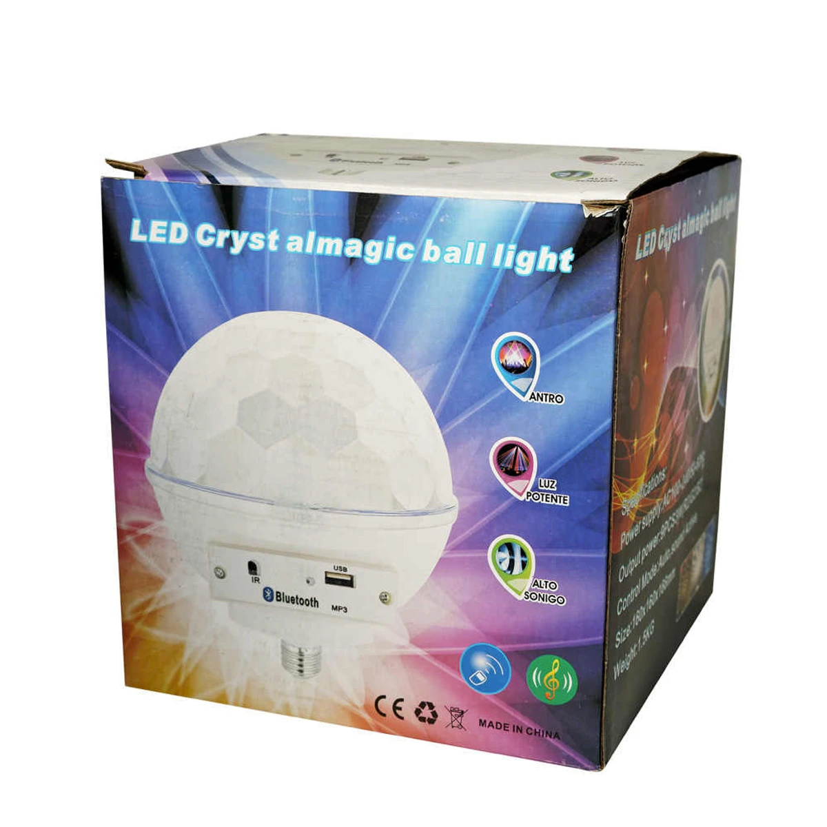 LED RGB Crystal Magic Ball Effect Light