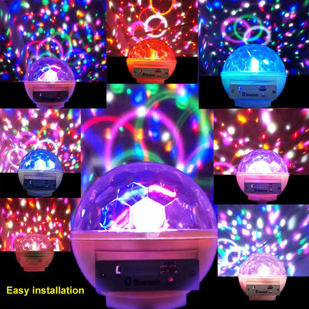 LED RGB Crystal Magic Ball Effect Light