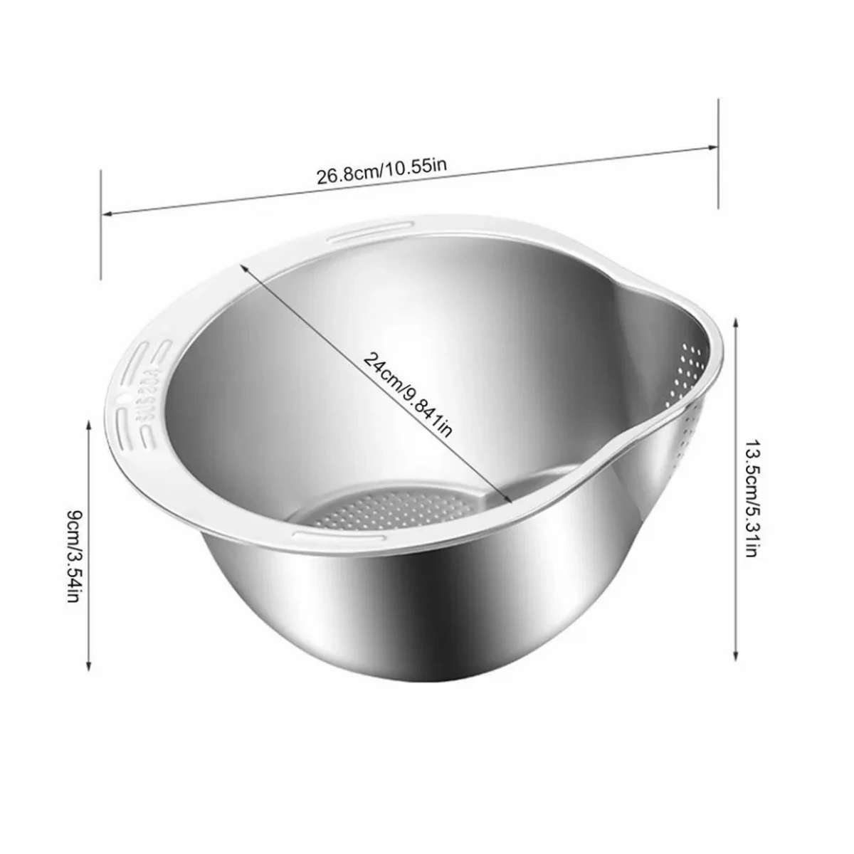 Rice Washer Strainer Bowl